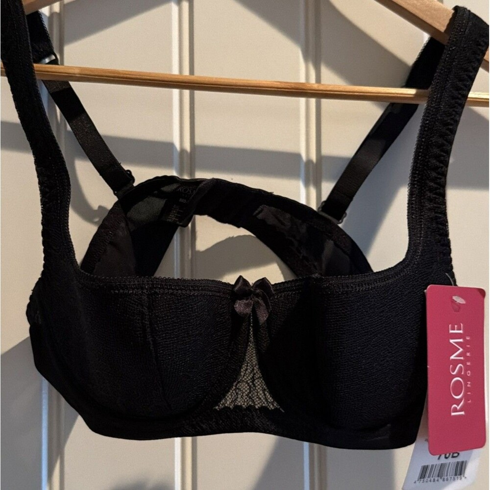 Rosme Riga Undwear Black Underwire Bra Size 32B